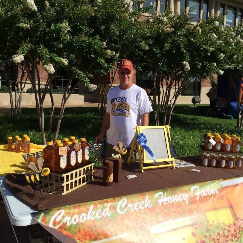 Russell at the farmers market